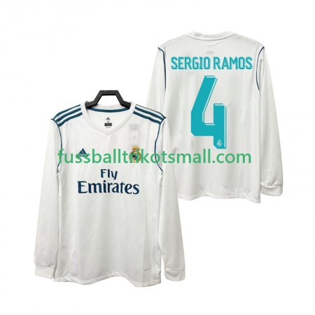 Fußballtrikots Real Madrid SERGIO RAMOS 4 2017 Retro 2018 Langarm Heimtrikotsatz kaufen